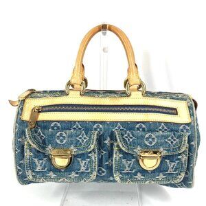 LOUIS VUITTON MonogramDenim Neo Speedy Bag Mini Duffle Bag Hand Bag